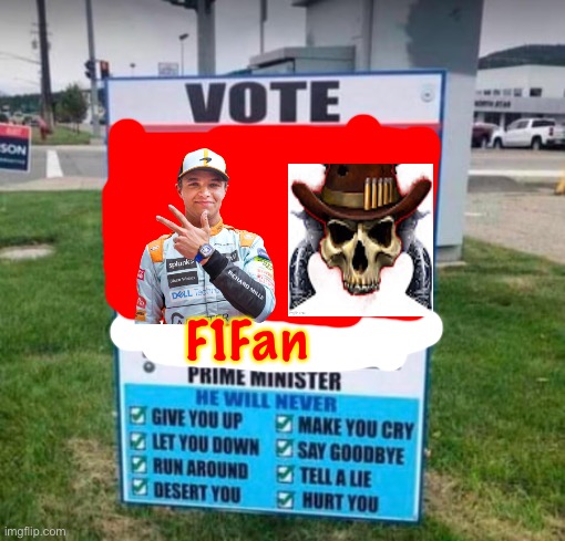 Make the Right Choice! | F1Fan | image tagged in vote f1-crazy,for president,vote jay,for hoc,vote confusion,for hos | made w/ Imgflip meme maker