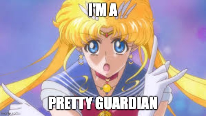 Pretty Guardian Meme | I'M A; PRETTY GUARDIAN | image tagged in anime meme | made w/ Imgflip meme maker