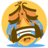 sad emoji crying his ass off Meme Template
