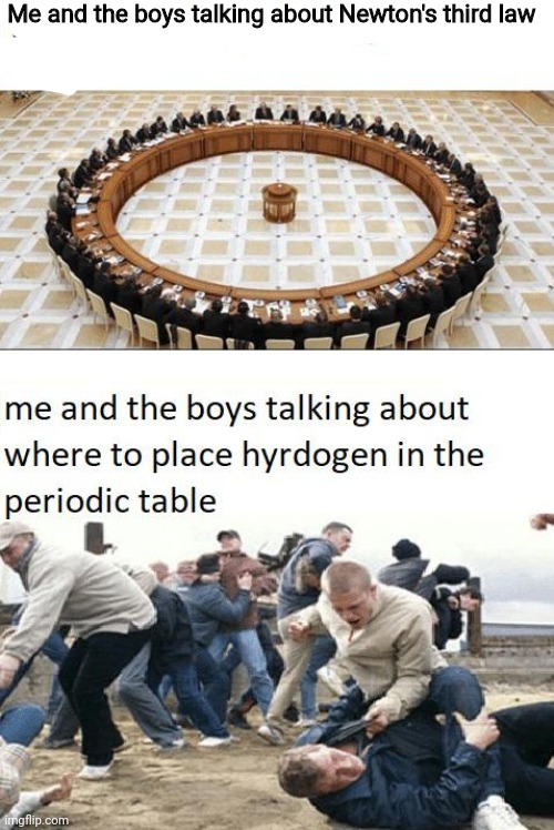 Gud meme | Me and the boys talking about Newton's third law | image tagged in bill nye the science guy | made w/ Imgflip meme maker