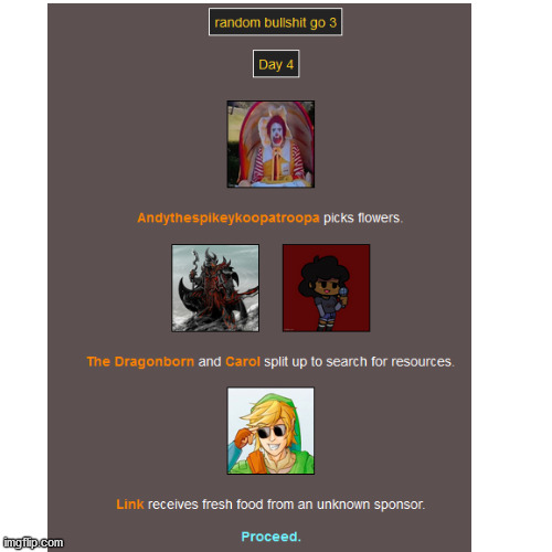 Part 13: day 4 | image tagged in hunger games | made w/ Imgflip meme maker
