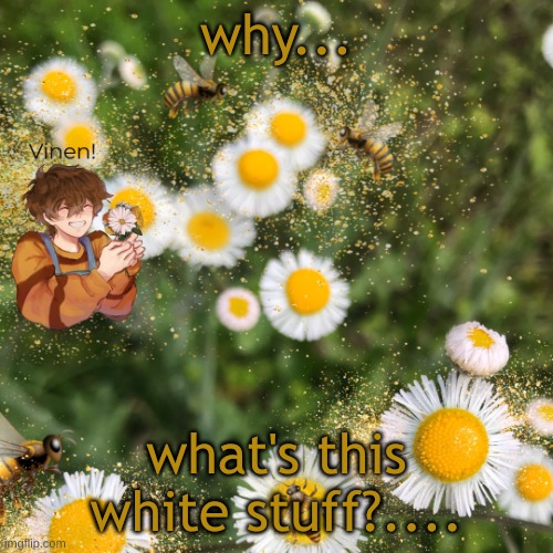 hello? | why... what's this white stuff?.... | image tagged in hello | made w/ Imgflip meme maker