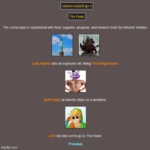 Part 15: the feast | image tagged in hunger games | made w/ Imgflip meme maker
