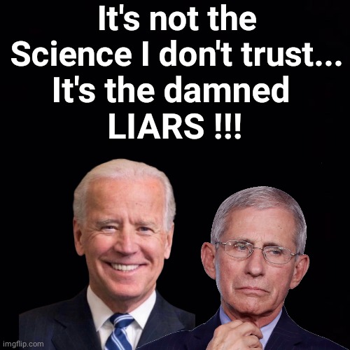 Science and Liars | It's not the Science I don't trust... It's the damned 
LIARS !!! | image tagged in biden | made w/ Imgflip meme maker
