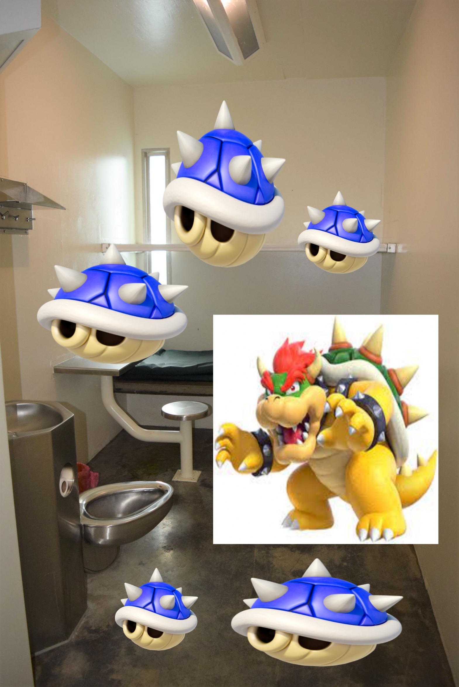 High Quality Bowser In Jail Blank Meme Template