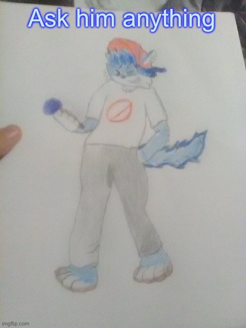 Furry night funkin | Ask him anything | image tagged in furry night funkin | made w/ Imgflip meme maker