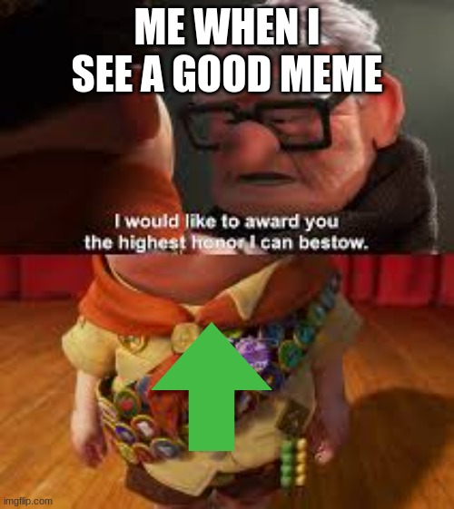 i cant comment on anything :( | ME WHEN I SEE A GOOD MEME | image tagged in i will give you the best honor i can bestow | made w/ Imgflip meme maker