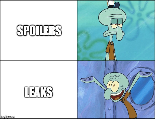 how are they different | SPOILERS; LEAKS | image tagged in squidward,oh wow are you actually reading these tags | made w/ Imgflip meme maker