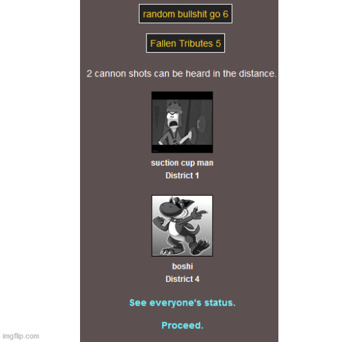 12 dead, 11 to go. also f**k you firey | image tagged in hunger games | made w/ Imgflip meme maker