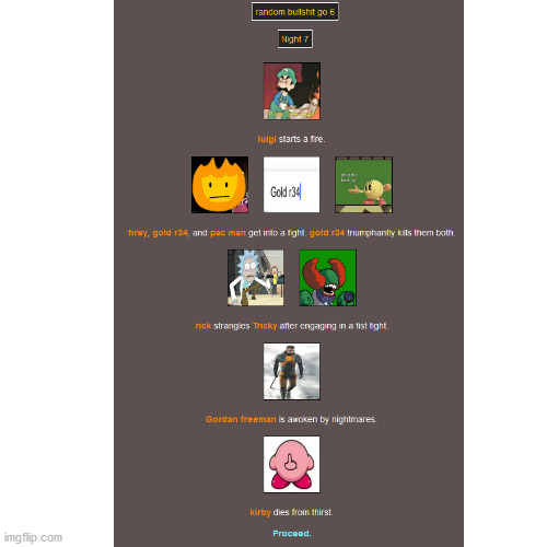 tricky and kirby are f**king dead | image tagged in hunger games | made w/ Imgflip meme maker