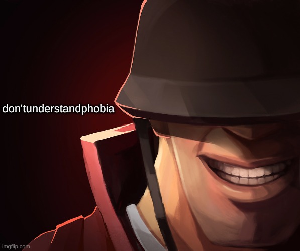 Soldier custom phobia | don'tunderstandphobia | image tagged in soldier custom phobia | made w/ Imgflip meme maker