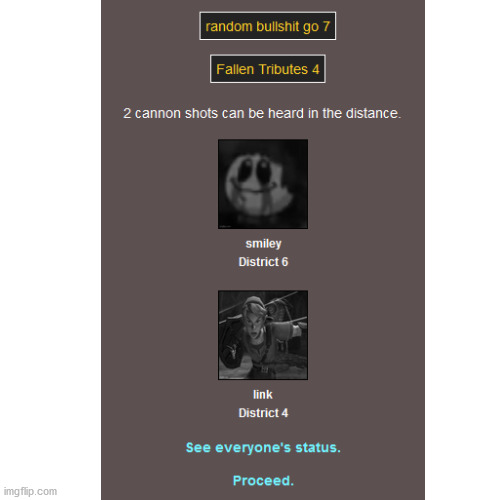 snowflakemado is not going to be happy | image tagged in hunger games | made w/ Imgflip meme maker