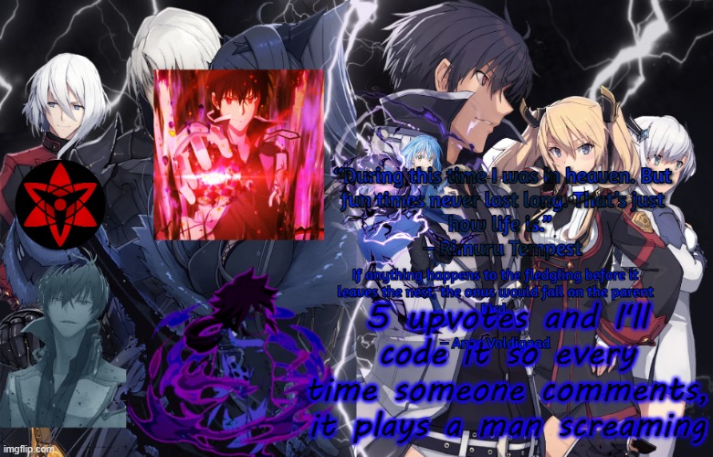 It's 11pm please don't do this | 5 upvotes and I'll code it so every time someone comments, it plays a man screaming | image tagged in illumina very high effort temp | made w/ Imgflip meme maker