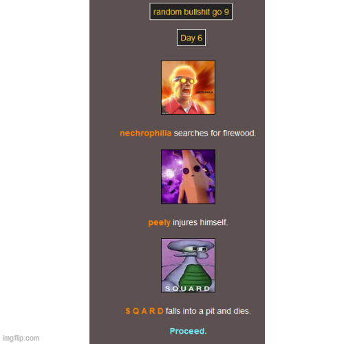 squard dies | image tagged in hunger games | made w/ Imgflip meme maker