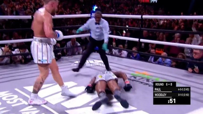 High Quality Jake knocks out Woodley Blank Meme Template