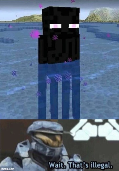 image tagged in wait that s illegal,minecraft,enderman | made w/ Imgflip meme maker