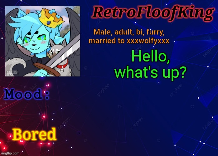 Morning | Hello, what's up? Bored | image tagged in retrofloofking official announcement template | made w/ Imgflip meme maker