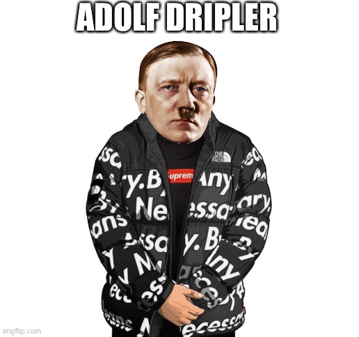 ADOLF DRIPLER | image tagged in blank white template,hitler,drip | made w/ Imgflip meme maker