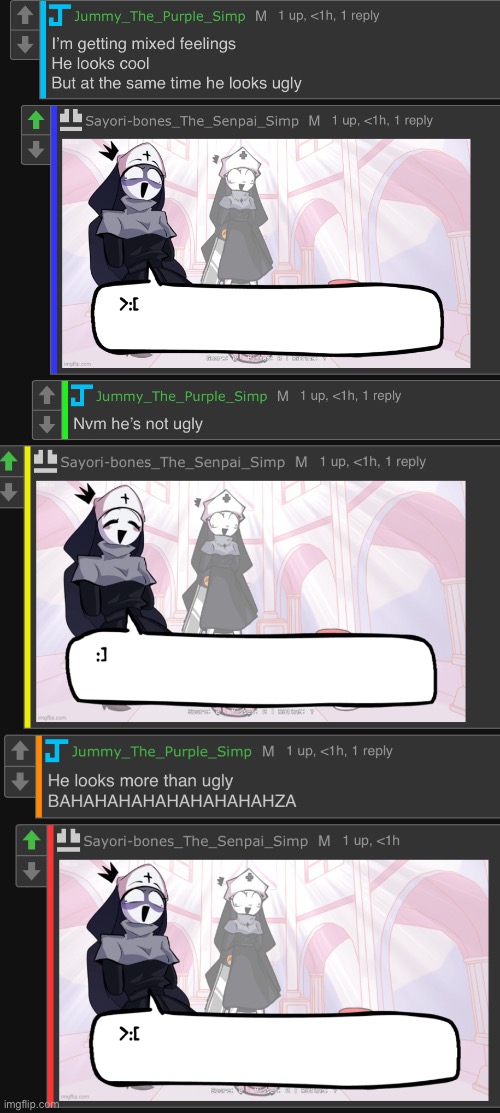 Me making fun of Gold in front of Sayore: | made w/ Imgflip meme maker