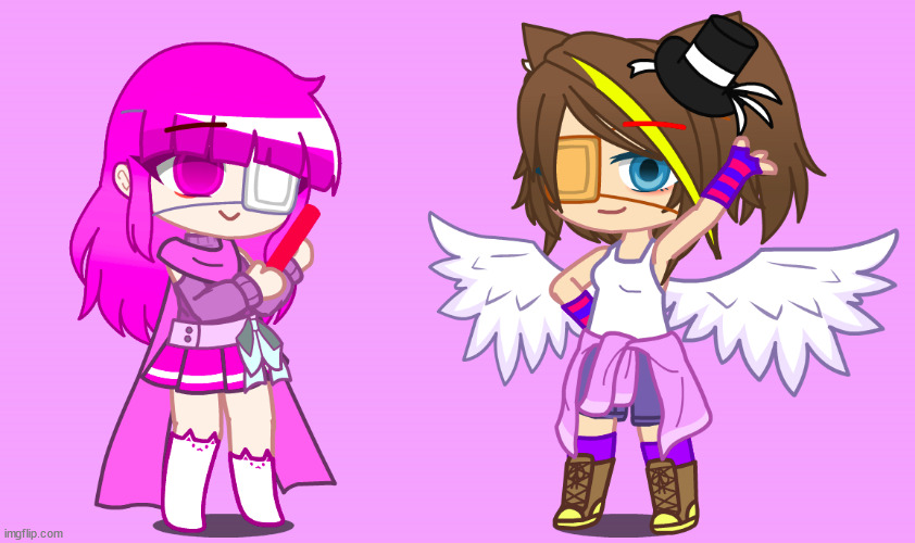 gifts? :v ( characters belong to grace_the_holiday_angel and cherrybloomUT) | image tagged in i tried to make them in my style,no harm intended,i mighttt edit them | made w/ Imgflip meme maker