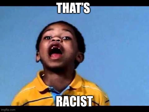 That's racist 2 | THAT’S RACIST | image tagged in that's racist 2 | made w/ Imgflip meme maker