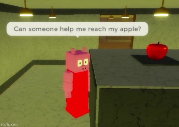 that thing don be taller than me | image tagged in bruh moment,apple,roblox meme,roblox piggy | made w/ Imgflip meme maker