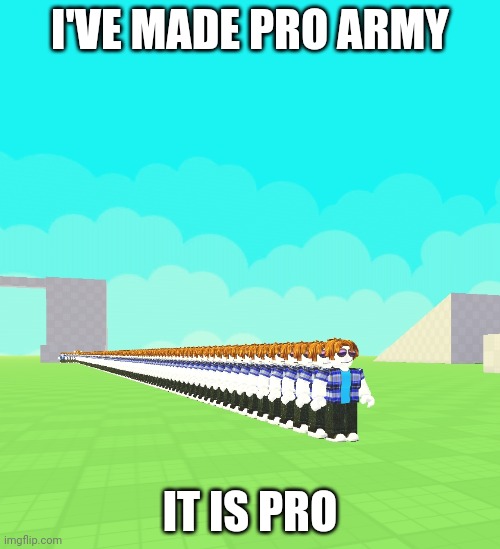 Sebee | I'VE MADE PRO ARMY; IT IS PRO | image tagged in sebee | made w/ Imgflip meme maker