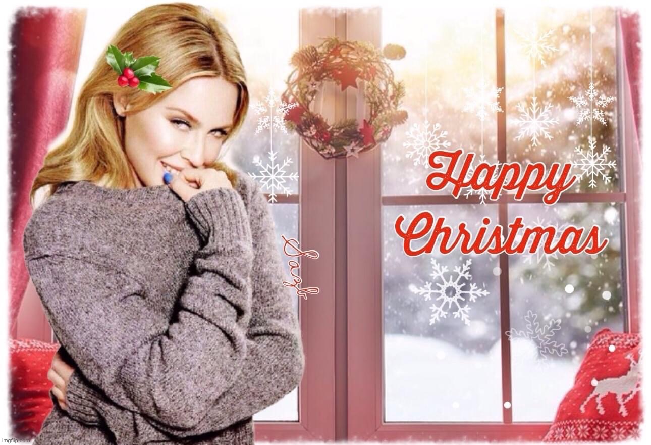 Kylie Happy Christmas | image tagged in kylie happy christmas | made w/ Imgflip meme maker