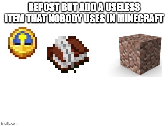 I use the book n quill, but idk who added that | image tagged in minecraft,useless stuff,memes,repost but | made w/ Imgflip meme maker