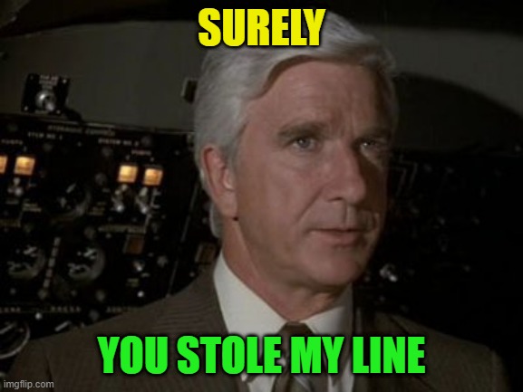 SURELY YOU STOLE MY LINE | made w/ Imgflip meme maker