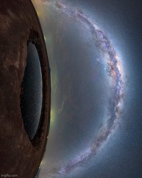 Eye on the Milky way | image tagged in eye,milky way,galaxy,awesome | made w/ Imgflip meme maker