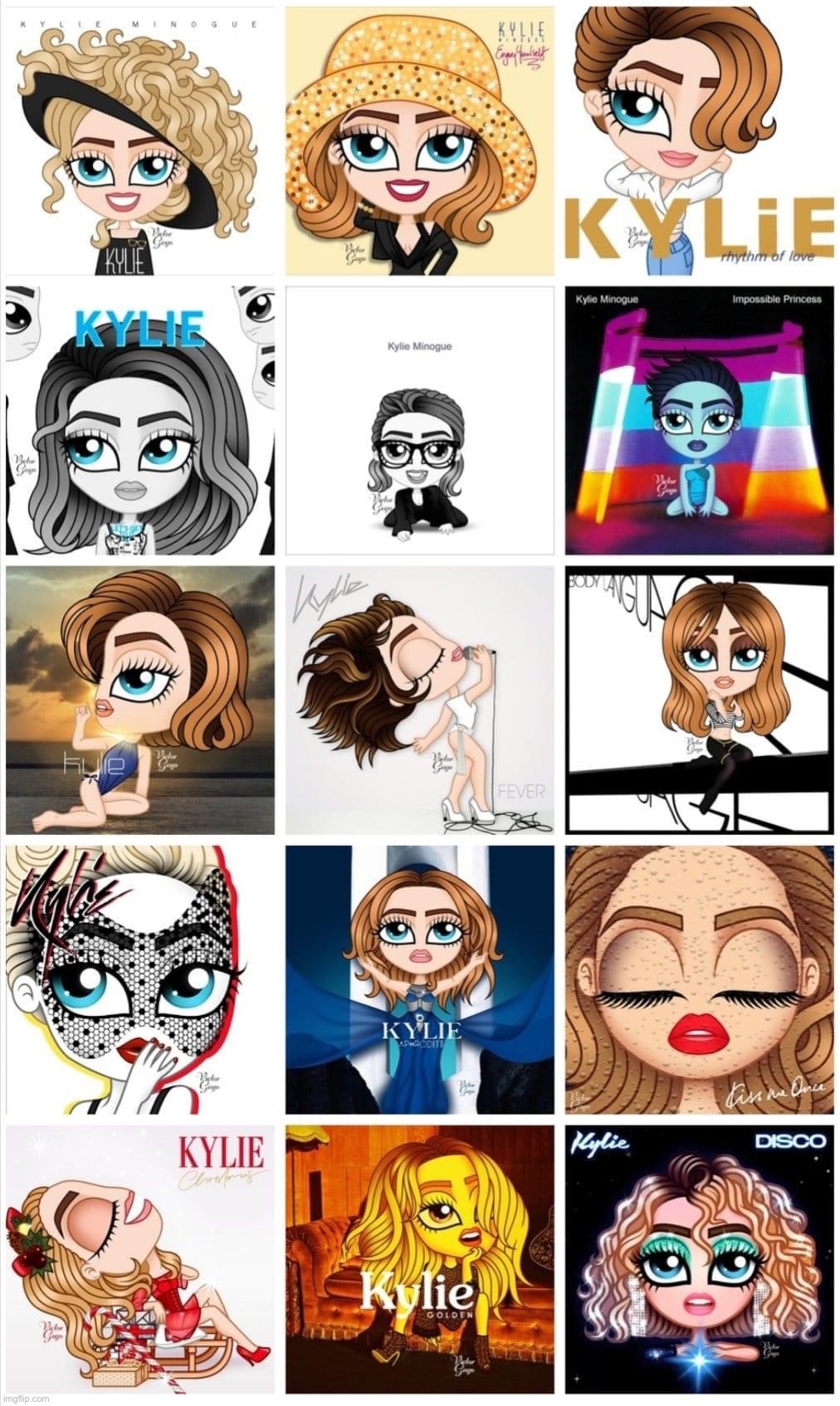 Kylie albums | image tagged in kylie albums | made w/ Imgflip meme maker