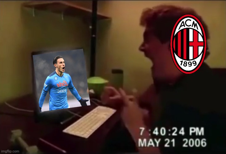 AC Milan 0-1 Napoli | image tagged in guy punches through computer screen meme,ac milan,napoli,serie a,calcio,saturday night live | made w/ Imgflip meme maker