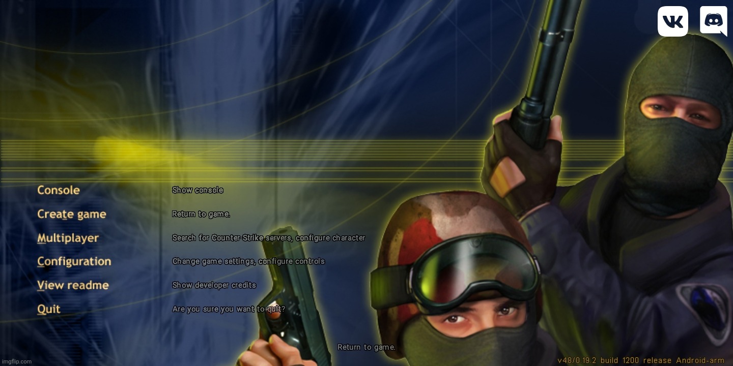 cs 1.6 menu (on mobile btw) | made w/ Imgflip meme maker