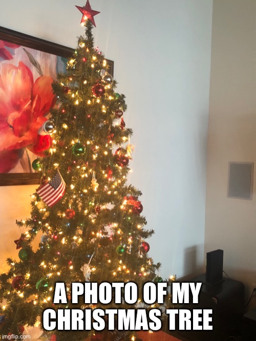 A PHOTO OF MY CHRISTMAS TREE | made w/ Imgflip meme maker
