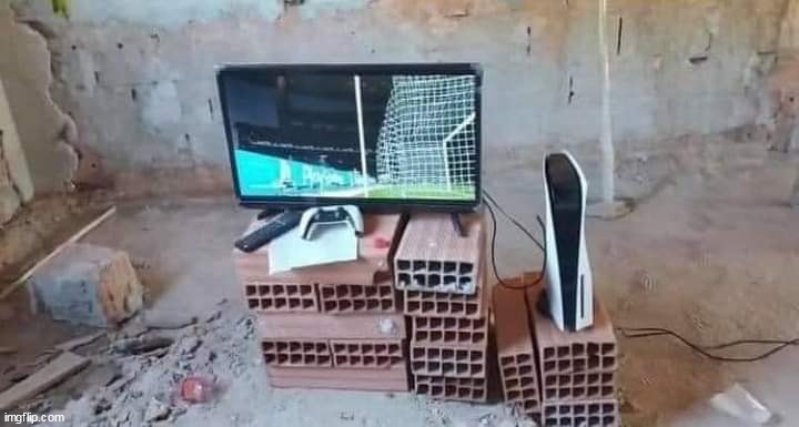 Having a PS5 in a developing country be like: | made w/ Imgflip meme maker