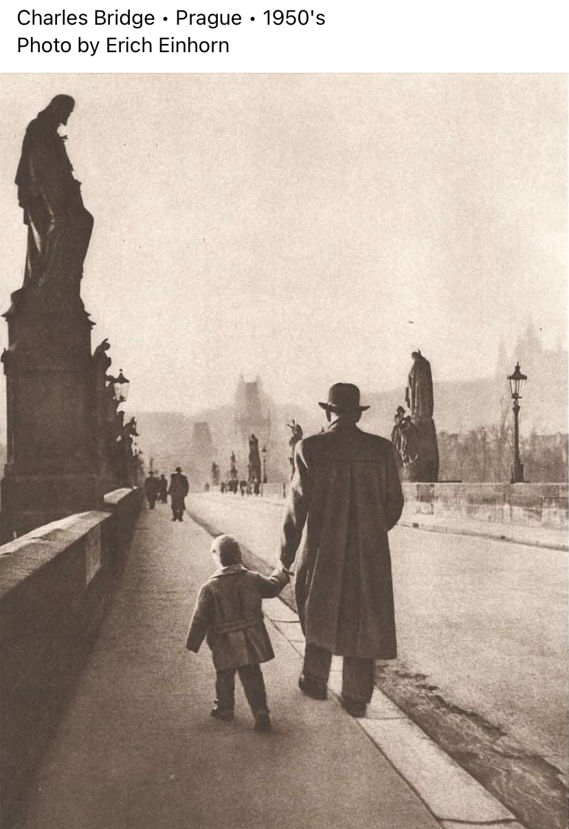 Charles Bridge Prague 1950s Blank Meme Template