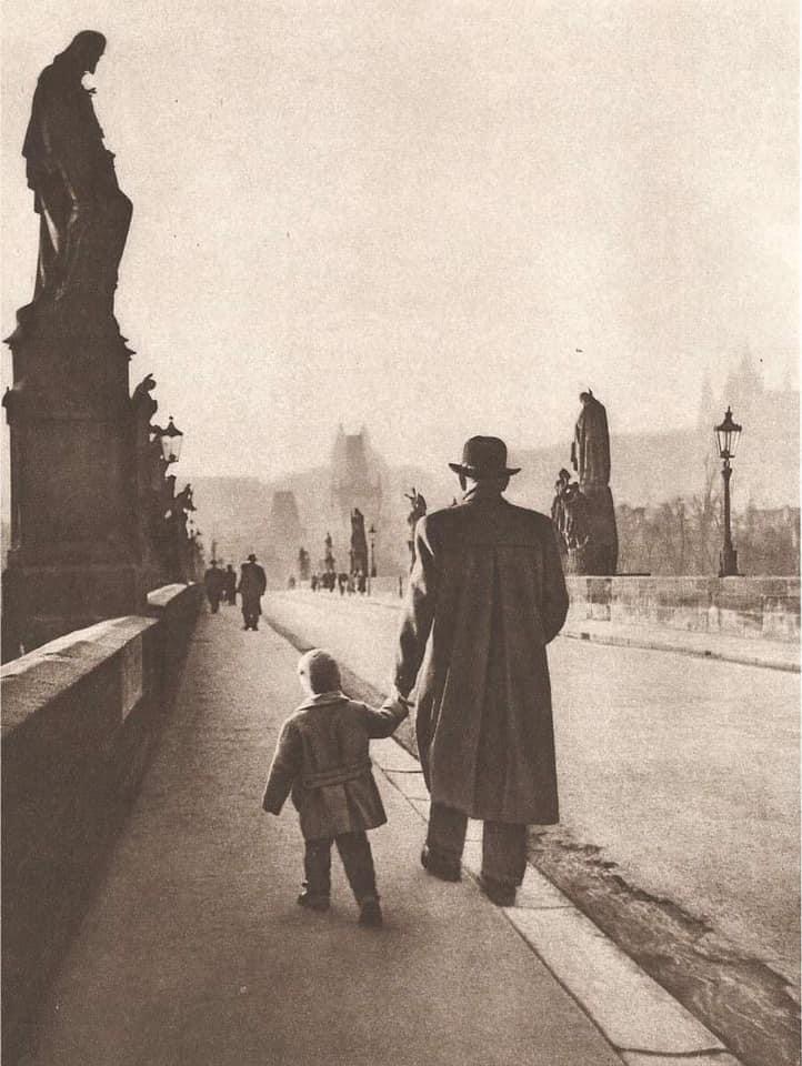 High Quality Charles Bridge Prague 1950s Blank Meme Template