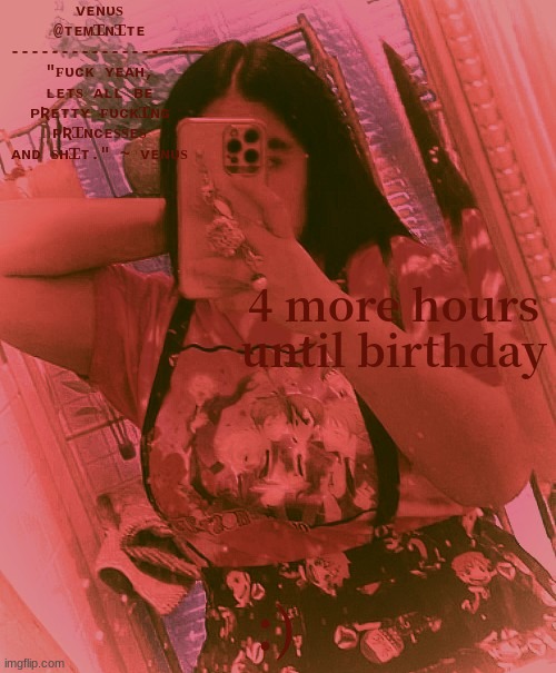 4 more hours until birthday; :) | image tagged in am i hot or w h a t | made w/ Imgflip meme maker
