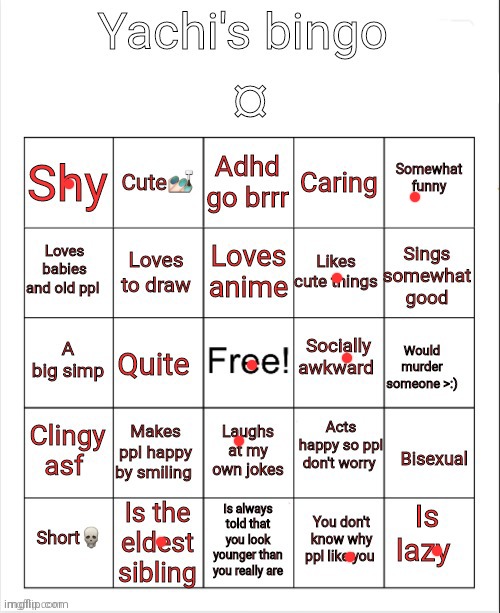 Still I don't get a bingo | image tagged in yachi's bingo | made w/ Imgflip meme maker