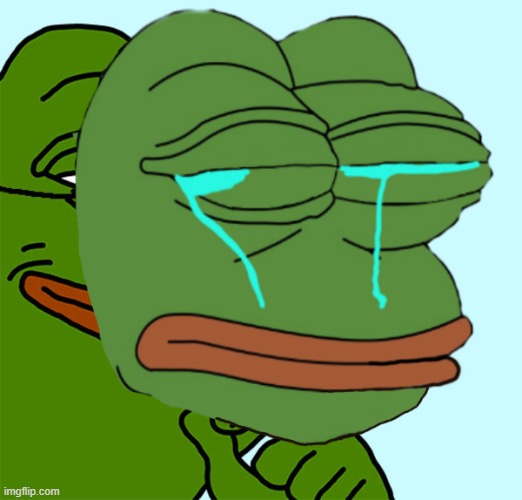 Crying Pepe Mask | image tagged in crying pepe mask | made w/ Imgflip meme maker