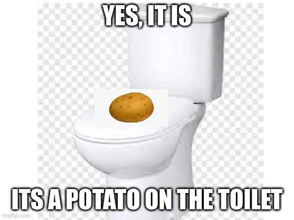YES, IT IS ITS A POTATO ON THE TOILET | made w/ Imgflip meme maker