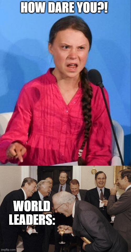 HOW DARE YOU?! WORLD LEADERS: | image tagged in greta thunberg how dare you,and then he said | made w/ Imgflip meme maker