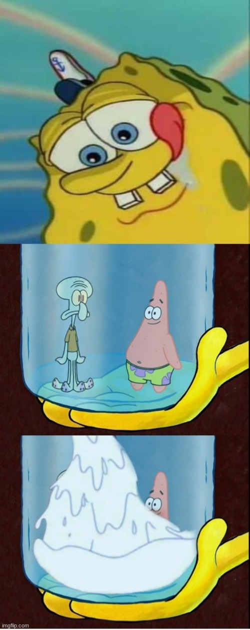 Patrick: *smiles* | image tagged in spongebob | made w/ Imgflip meme maker