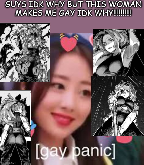 Ahhh help | GUYS IDK WHY BUT THIS WOMAN MAKES ME GAY IDK WHY!!!!!!!!!! | image tagged in gae panic | made w/ Imgflip meme maker
