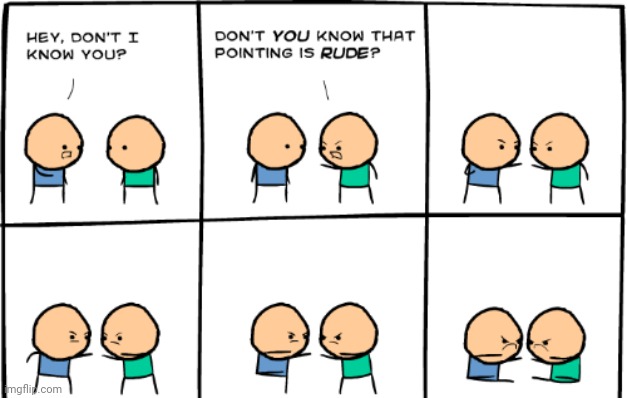 Pointing | image tagged in pointing,point,cyanide and happiness,cyanide,comics/cartoons,comics | made w/ Imgflip meme maker