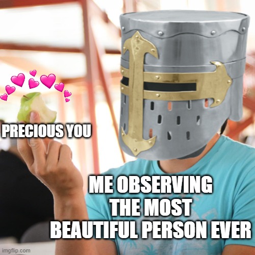 hmmmm....yes..yes.. | PRECIOUS YOU; ME OBSERVING THE MOST BEAUTIFUL PERSON EVER | image tagged in wholesome,markiplier,crusader | made w/ Imgflip meme maker