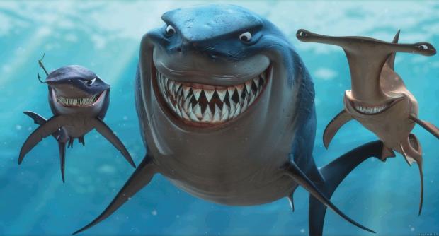 High Quality Finding Nemo Sharks Blank Meme Template
