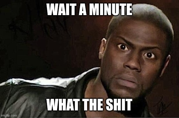 Kevin Hart Meme | WAIT A MINUTE WHAT THE SHIT | image tagged in memes,kevin hart | made w/ Imgflip meme maker