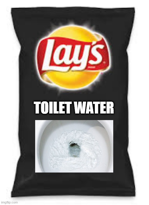 Lays Do Us A Flavor Blank Black | TOILET WATER | image tagged in lays do us a flavor blank black | made w/ Imgflip meme maker